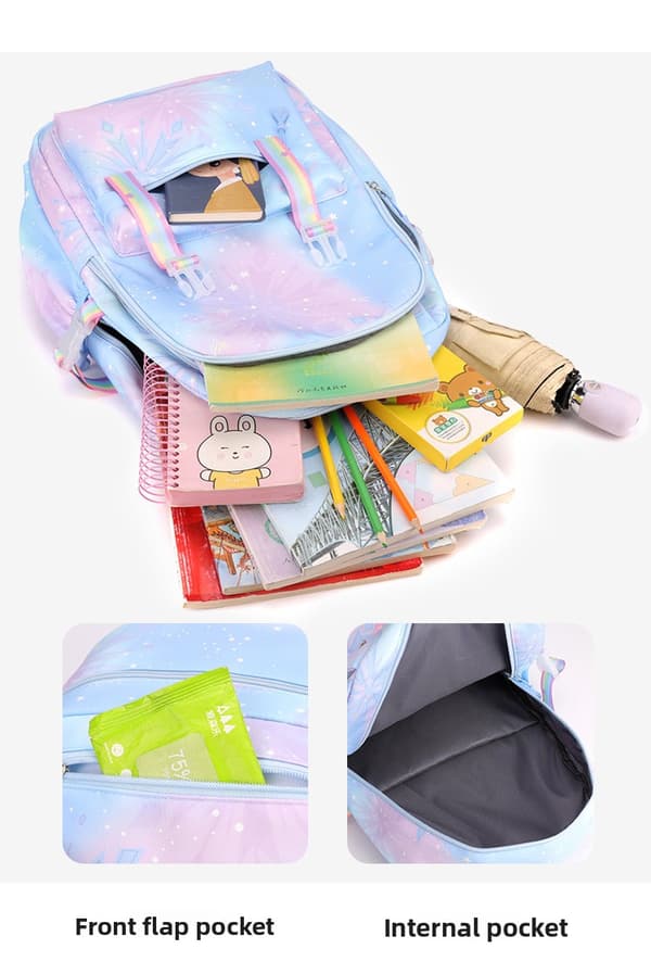 Monster Hunt tryckt studentryggsäck KPop stor kapacitet studentryggsäck Purple 19 44*30*22cm