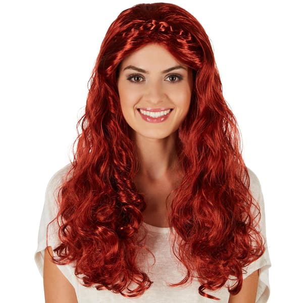 tectake Renaissance Queen Parykk Rød Red Röd