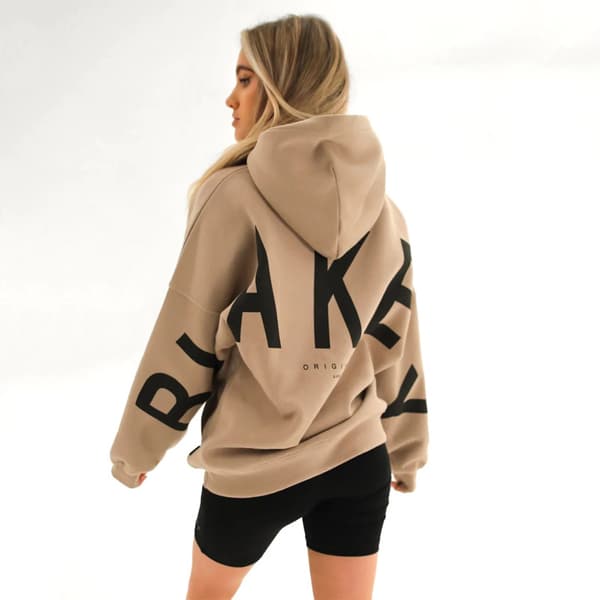 Lavpristilbud! Blakely Langermet Hettegenser for kvinner, Khaki - Flere Khaki-nyanser white S