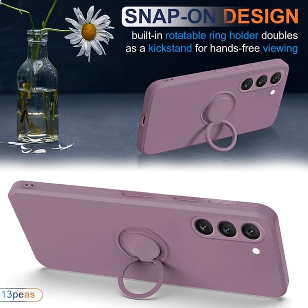 Samsung Galaxy S24 Cover Med Ringholder Lilla