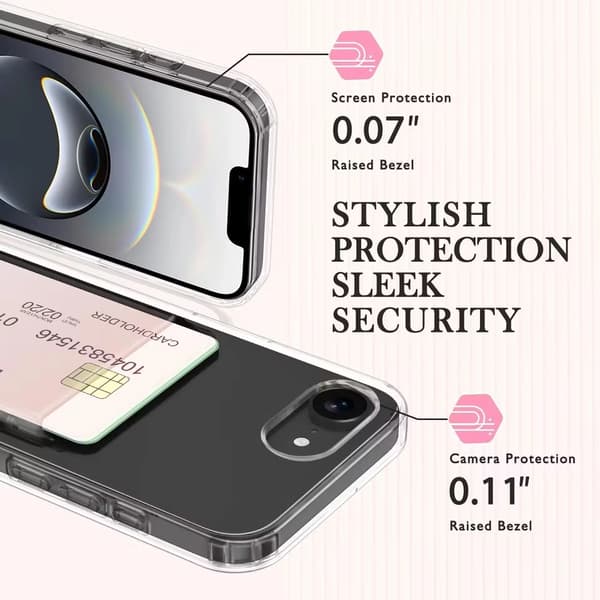 iPhone 17e Wallet Case – Shockproof Protection with Card Slots