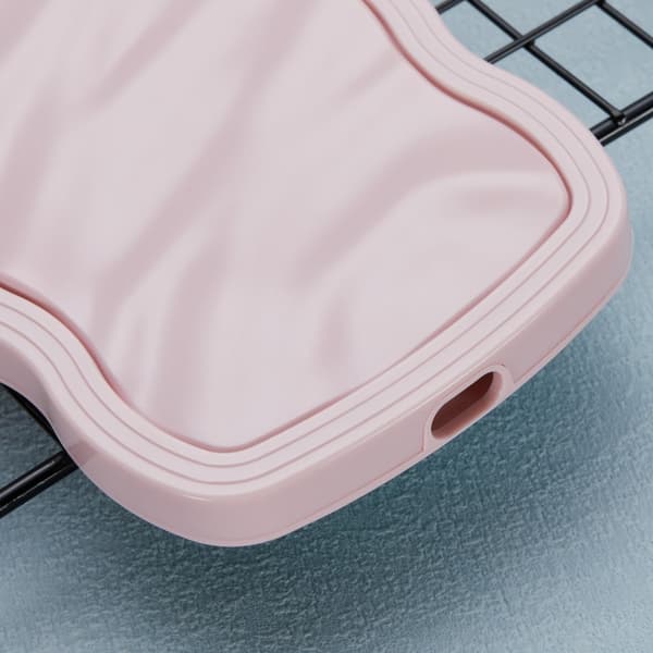 iPhone 14 Pro -puhelinkuori, aaltoileva kuvio, vaaleanpunainen