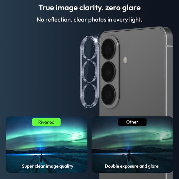 2-Pack Samsung S26 Camera Lens Protector - Tempered Glass 9H - Super Quality 3D