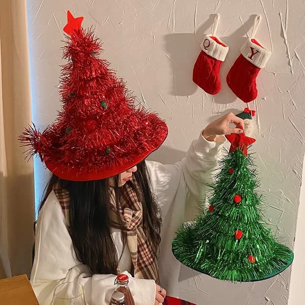 Julepynt Hat Festival Party red