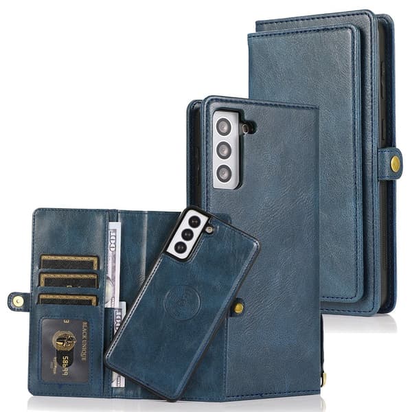 Samsung Galaxy S21 - Professional Practical 2-in-1 Wallet Case Black Svart