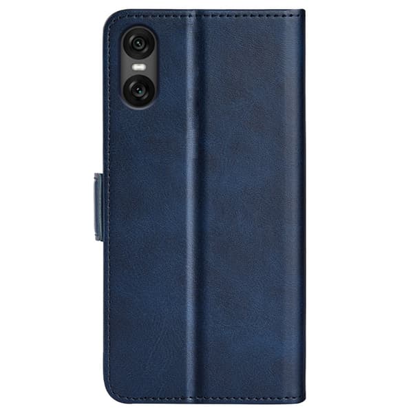 SKALO Sony Xperia 10 VI Premium Cut Plånboksfodral - Blå Blå