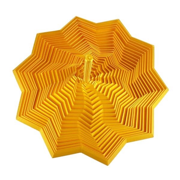3D-printet stjernefoldende polygonpuslespil til børn, dekompressionslegetøj, spiral gulerodstårn Gold [Large]