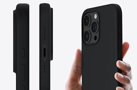 iPhone 15 Pro deksel Myk TPU Tynn Svart