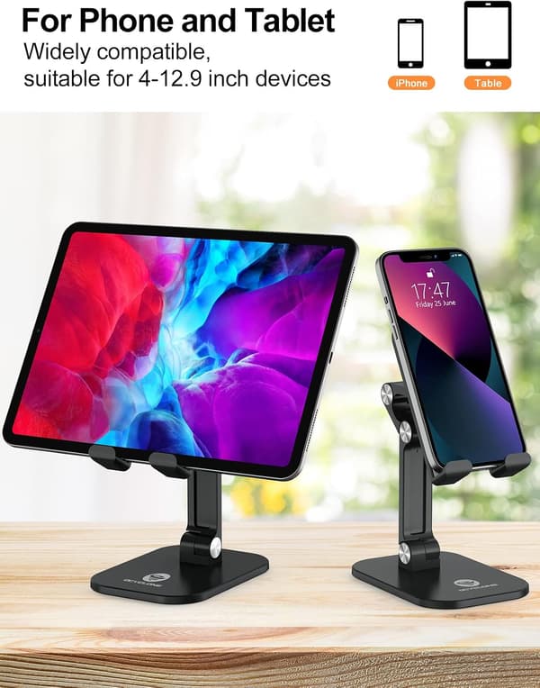 Matkapuhelinpidike, iPad-pidike, korkeus- ja kulmasäädettävä puhelin H