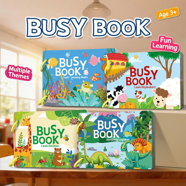 Busy Book Quiet Book Busy Book Engelsk Version Rivbok Barns Pusselleksak elementary cognition