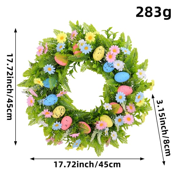 Påskkrans 45cm vår påskägg bär eukalyptusblad eukalyptuskrans påskäggsdekoration H2-7 Easter egg wreath