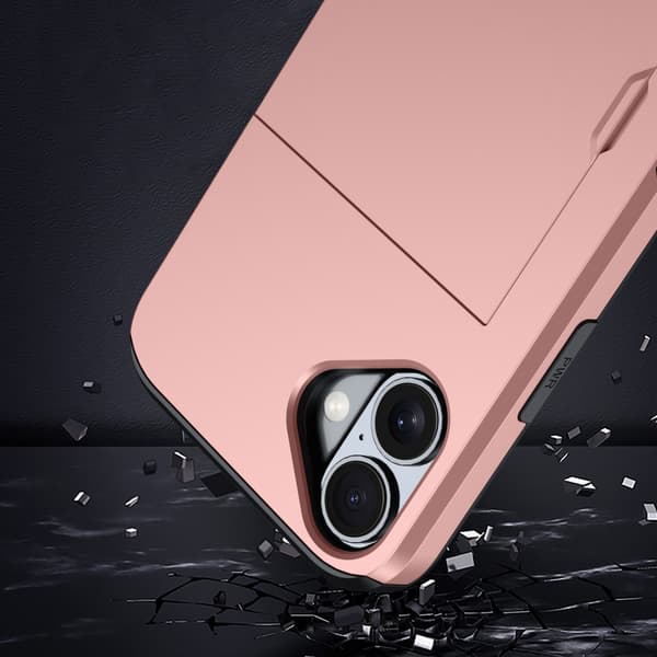 SKALO iPhone 16 Armor Cover Kortholder - Grøn Grøn