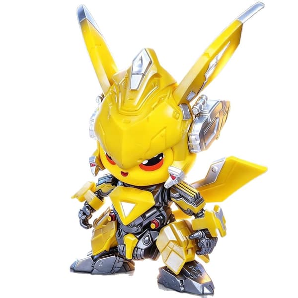 Bumblebee Mech Pikachu Håndlavet Pok é mon Trendy Play GK Model Tilbehør Gave Pikachu COS Bumblebee
