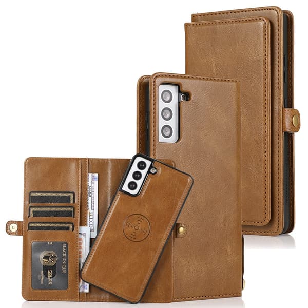 Samsung Galaxy S21 - Professional Practical 2-in-1 Wallet Case Black Svart