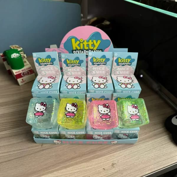 Schylling Needoh Nice Cube Stressavlastende blokk Klemme Stressavlastende puslespillhår (Enkelt tilfeldig) LV Cube [Maltose]