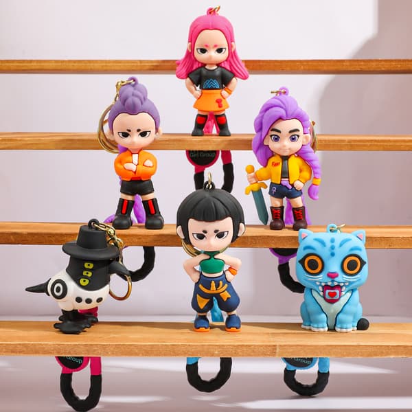 KPOP Witch Hunt nøglering anime dæmonjæger PVC rygsæk vedhæng nøglering Third Generation -6