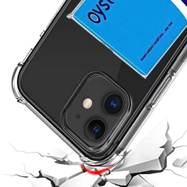 iPhone 12 Mini - Practical Case with Card Holder Transparent