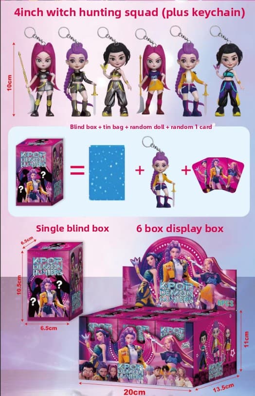 Devil Hunting Herrtrupp Damtrupp Dockor Handgjorda Leksaker 6 Presentförpackningar Women's 6  boxes with keychain -420g