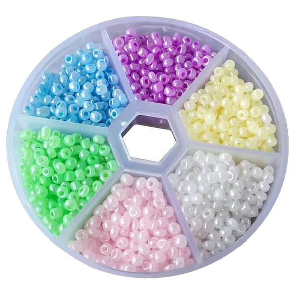 Glasperler - Seed beads 2mm - Smykkefremstilling - DIY multifarve
