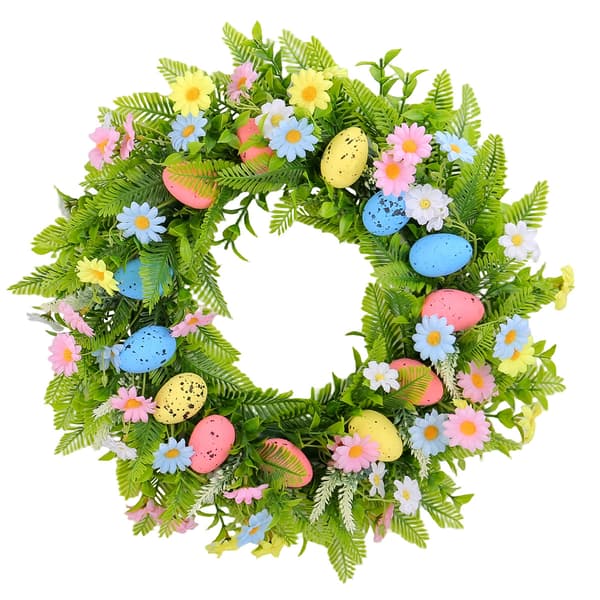 Påskkrans 45cm vår påskägg bär eukalyptusblad eukalyptuskrans påskäggsdekoration H2-7 Easter egg wreath