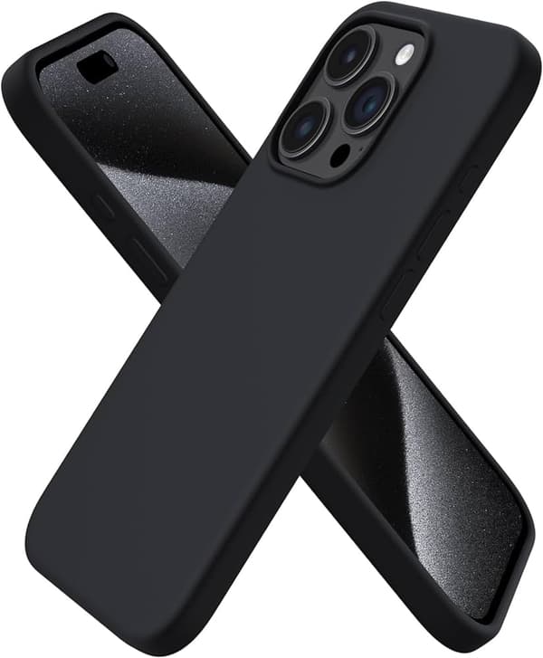 iPhone 15 Pro cover Blød TPU Tynd Sort