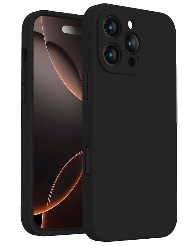 iPhone 16 Pro Max Matt Svart Deksel - Med Kamerabeskyttelse
