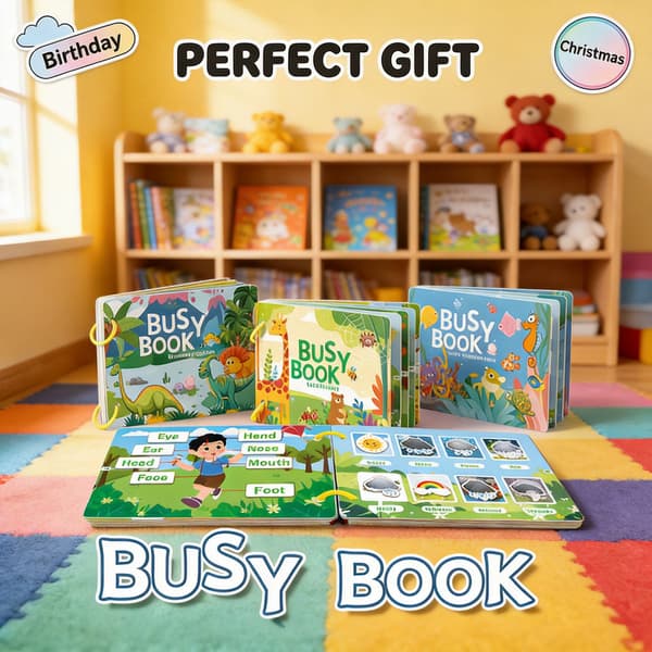 Busy Book Quiet Book Busy Book Engelsk Version Riv op Bog Børns Puslespil Legetøj elementary cognition