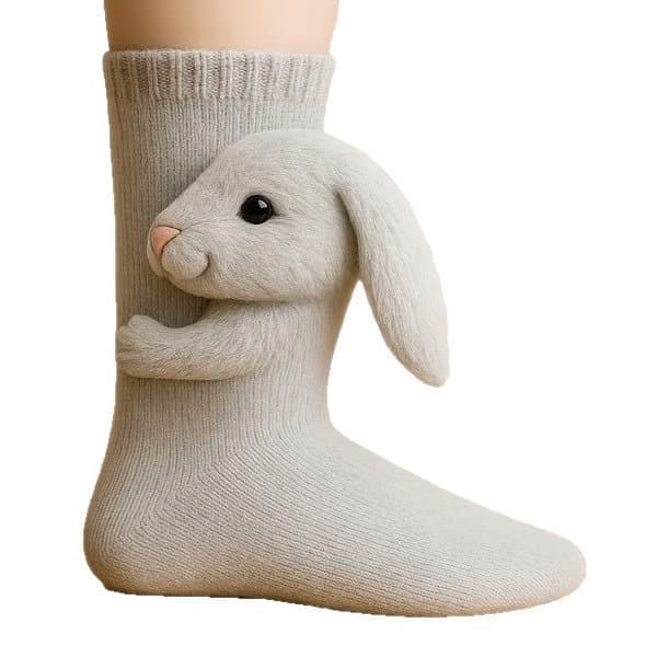 Dyresokker Jul Strikkede Gulvsokker Varme Sokker Søde Efterår/Vinter Gulvsokker Ground socks bat