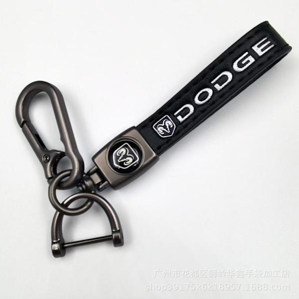 Auton avaimenperä, auton tunnus, metallinen avaimenperä Dodge Gun colored hardware