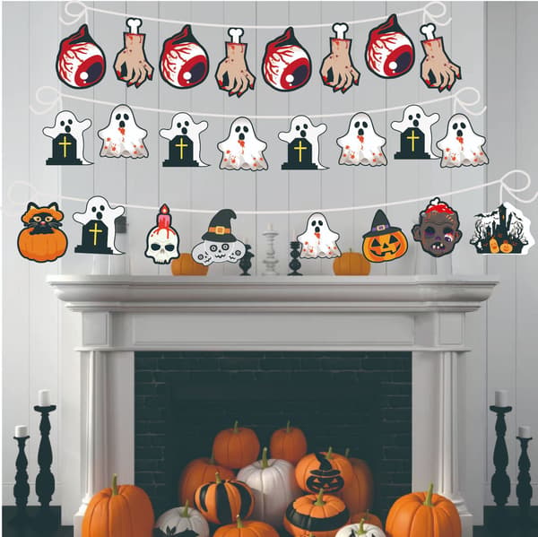 Halloween-lippujuhlakoristeet Halloween White Flag E Style