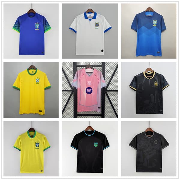 Thailändsk version tröja Inter Milan Barcelona Arsenal AC Tottenham Brasilien specialutgåva fanversion thailändsk version topp 2425巴西RS金色特别版 XL