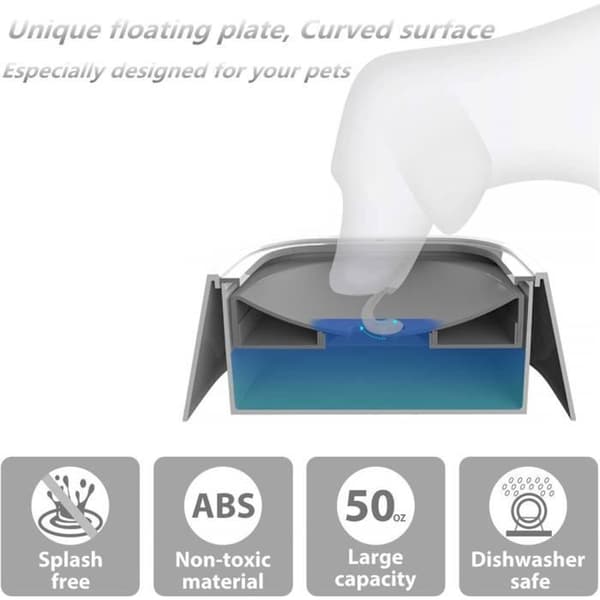 Automatic Spill-Proof Dog Bowl with Floating Car Anti-Wet Mouth Bowl-CHE