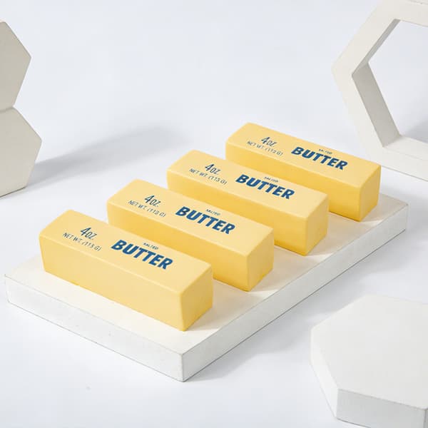 2 våde bløde klæbrige hånd-PU langsom rebound smørpind dekompression kreative brødlegetøj Butter stick small size (14cm)