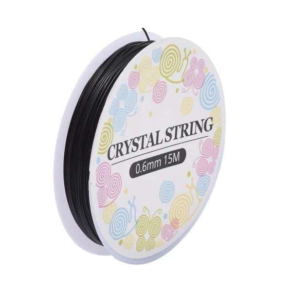 Elastic thread for jewelry making - Crystal string Black
