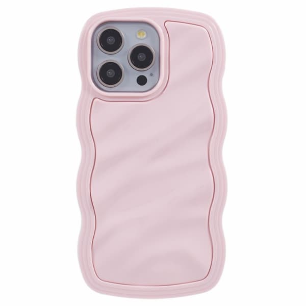 iPhone 14 Pro Mobilskal Bølget Tekstur Rosa