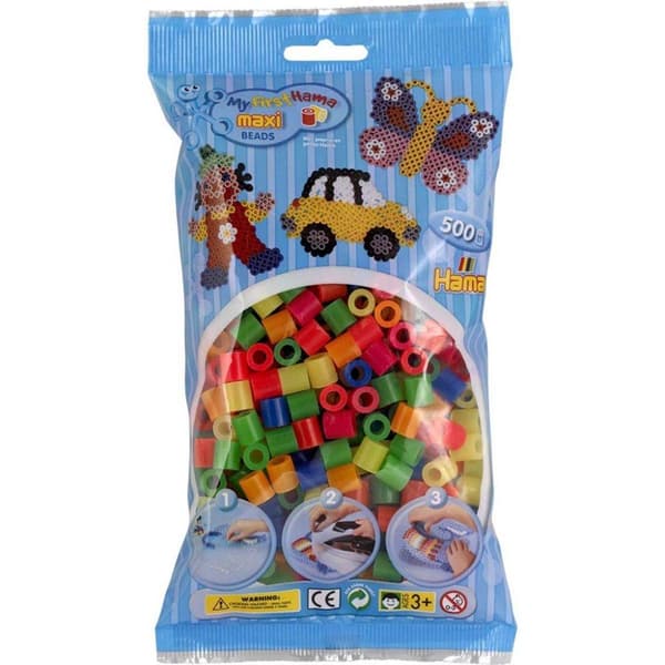 Hama Maxi Perler 500 stk. Mix 51 flerfarget