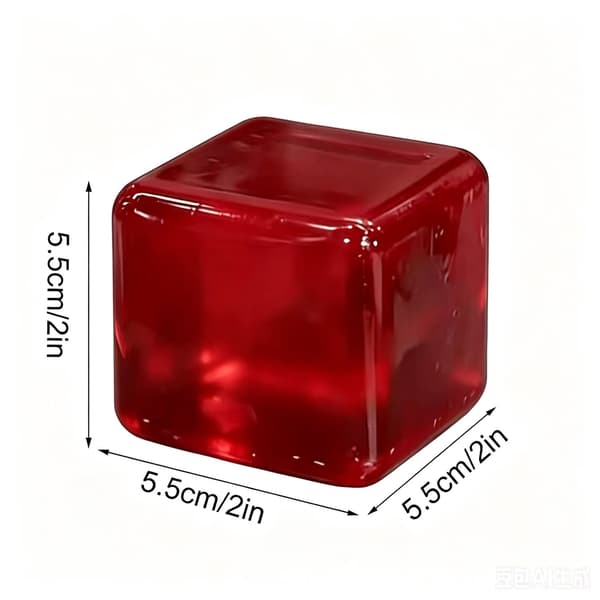 Nice Cube Suptid Squish är en vacker dekompressionsleksak för att klämma isbitar och kuber Pink square color box