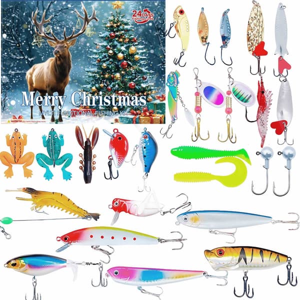 Fiskeset Jul Ankomstkalender Blindlåda L 24 piece gift box
