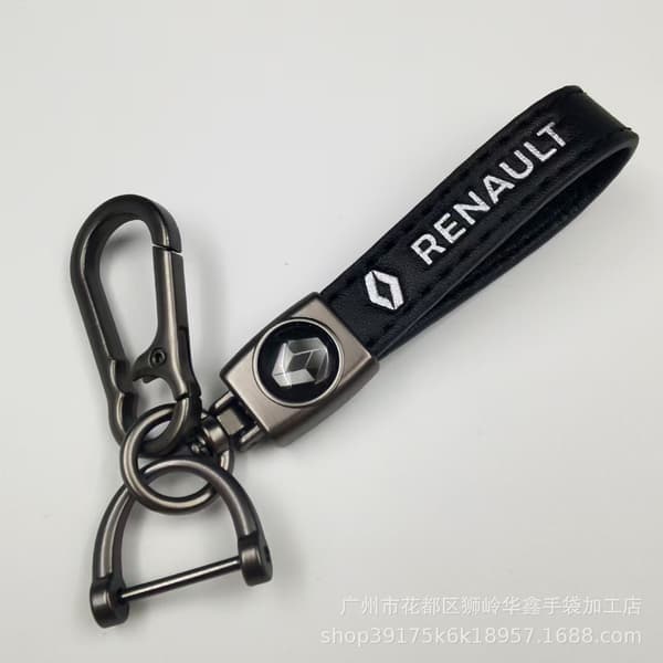 Bilnøkkelring, bilemblem, metallnøkkelring Renault Gun colored hardware