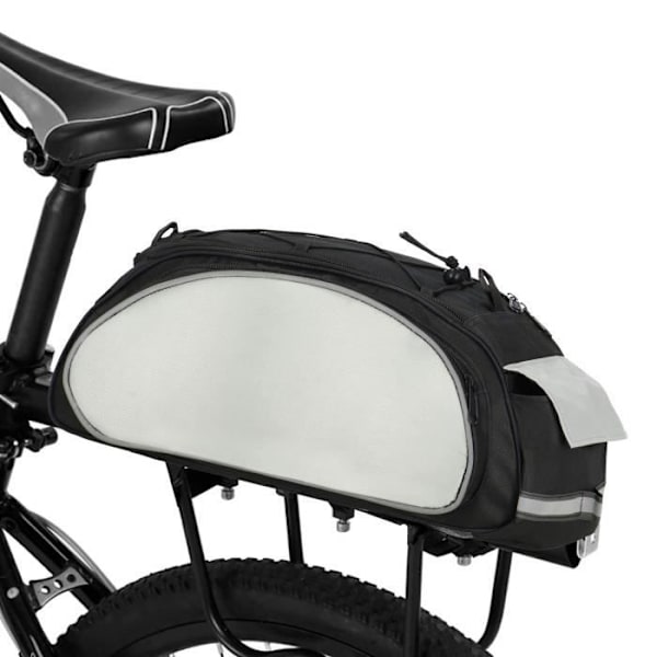 SPRINGOS® cykelväska 21x40cm med handtag, 14L vattentät - Svart/Grå svart grå