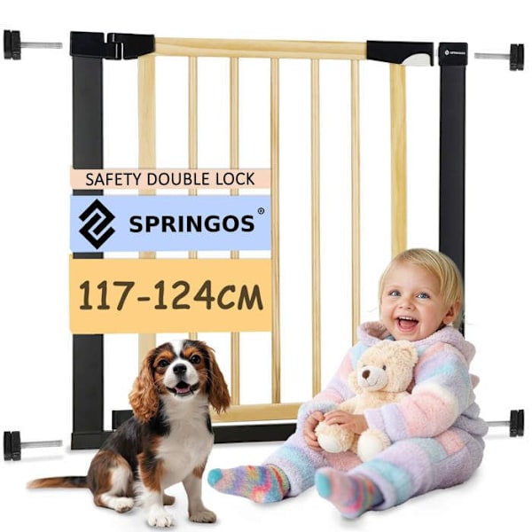 Springos® Vauvan Turvaportti - Portaat, Ovilla 75-124 cm