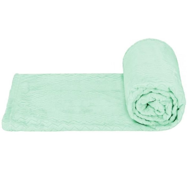 Tæppe - SPRINGOS - Zigzag - 130 x 180 cm - Polyester - Pastelgrøn pastellgrön