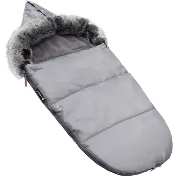 SPRINGOS® Vinterfodpose til klapvogne, slæder og babysæder 40 x 80 cm Grå
