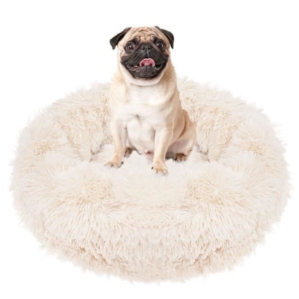Hundeseng og katte-seng - SPRINGOS® - Beige - 90 cm - Blødt fyld - Vaskbar ved 30° Beige