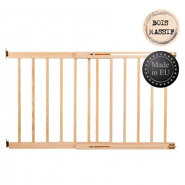 SPRINGOS® Baby Sikkerhedslåge - Trapper, Døre - Fyrretræ - 72-122 cm Naturlig