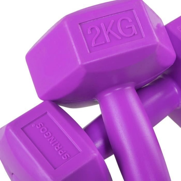 Hantlar 2 x 2 kg Hexagon Hantlar - SPRINGOS - Styrketräning för gymnastik och kondition