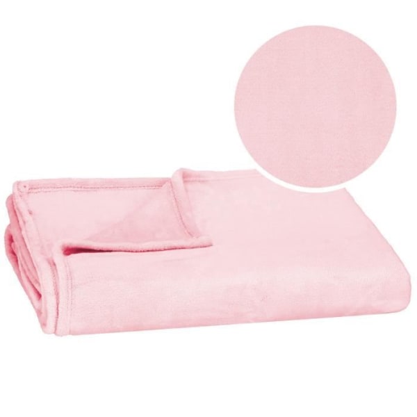 Överdrag - SPRINGOS® - 200X220 cm - Mjuk - Rosa - Polyester 100% Rosa