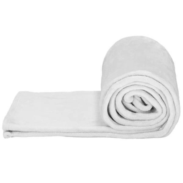 Täckning - SPRINGOS® - 150 x 200 cm - Mjuk - Ljusgrå - Polyester 100% ljusgrått