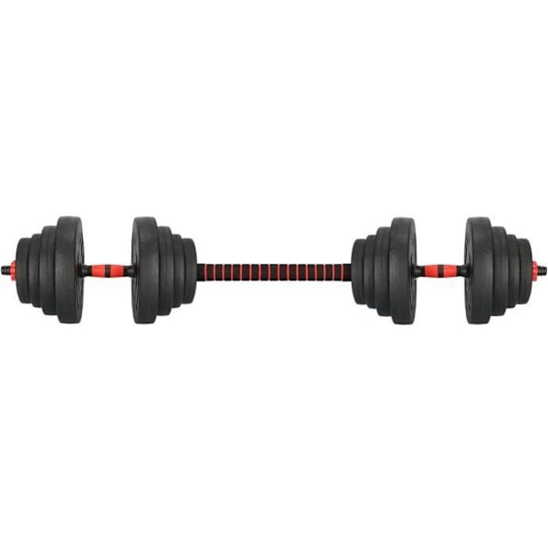 Säädettävä Käsipainosetti - SPRINGOS - 40 kg - Ergonomiset Kahvat - Liitin Mukana - Sekä Miehille Että Naisille svart