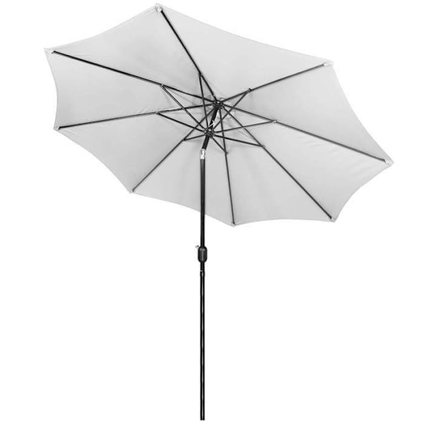 Springos® Haveparasol med hældningsfunktion og svendestangssystem 300 x 245 cm ljusgrått